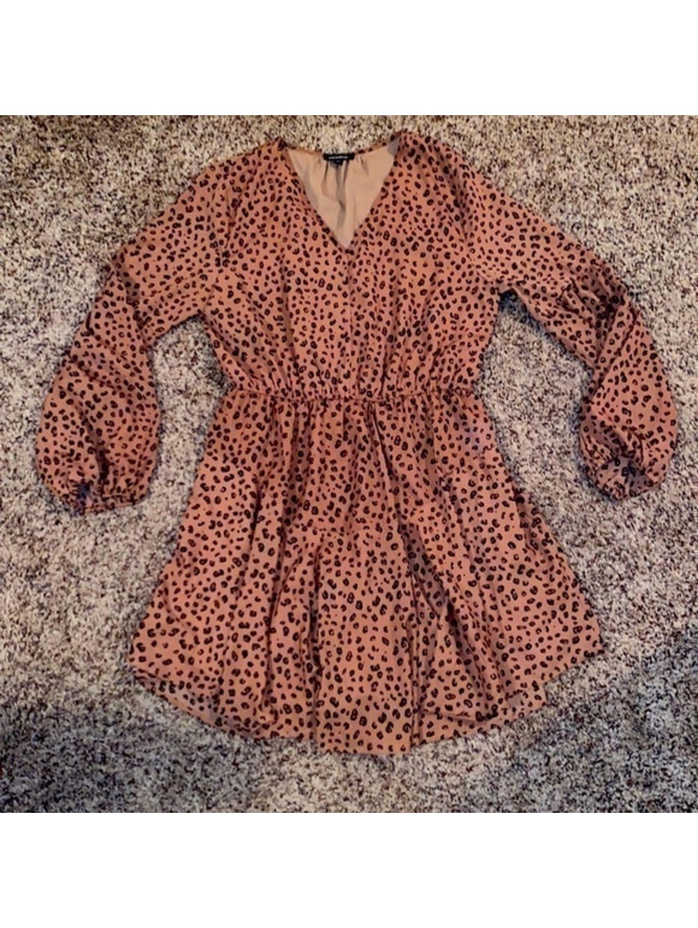 Mittoshop brown leopard dress